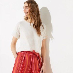 Loft Textured Dolman Cropped Tee